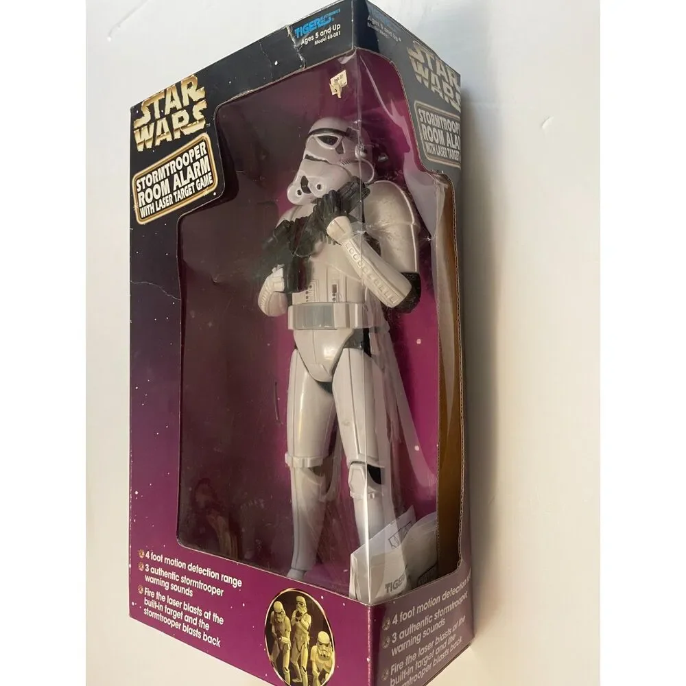 1997 Tiger Electronic Star Wars Room Alarm Stormtrooper With Laser Target Game